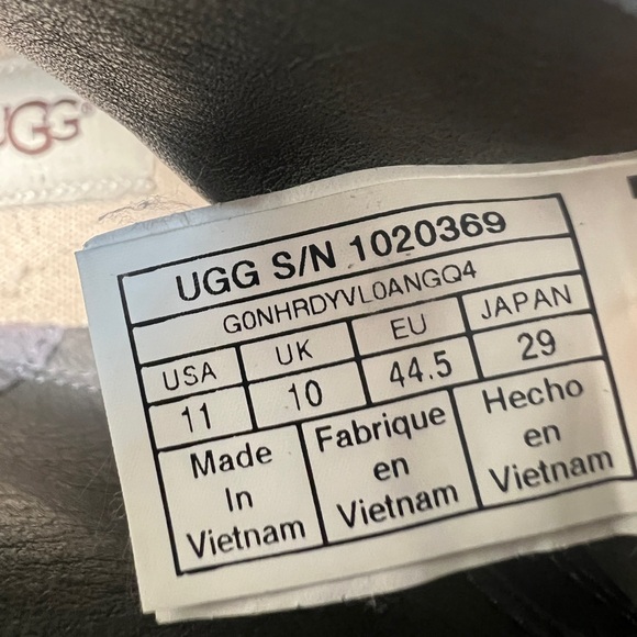 UGG NEUMEL UNLINED LEATHER CHARCOAL MENS US 11 - Picture 4 of 10